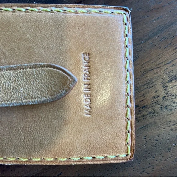 TWO Louis Vuitton Tan Leather luggage tags! - Picture 2 of 11